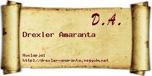 Drexler Amaranta névjegykártya